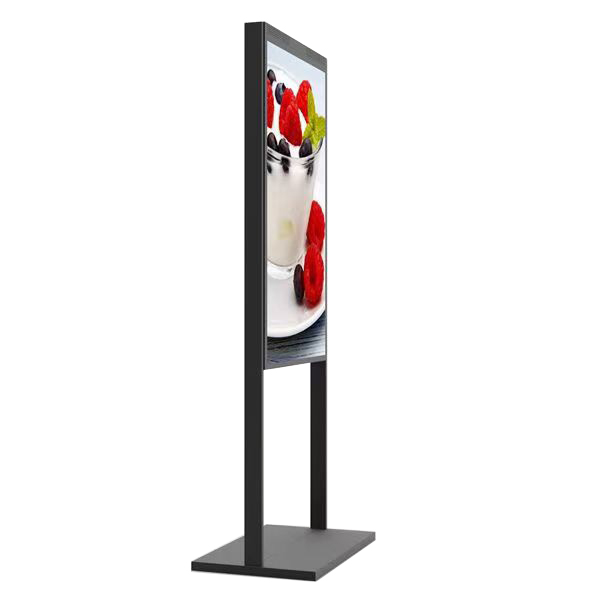55"3000nits+700nits Manufacture Narrow Bezel Design Dual sided window displays Floor portrait kiosk