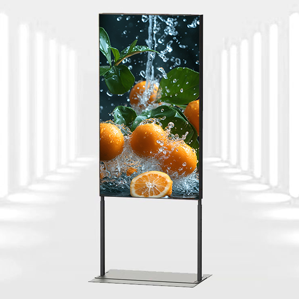 55"3000nits+700nits Manufacture Narrow Bezel Design Dual sided window displays Floor portrait kiosk