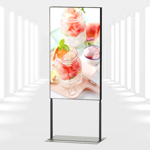 65"2500nits+700nits OEM High temperature resistant Narrow Bezel Design Floor Double Sided display