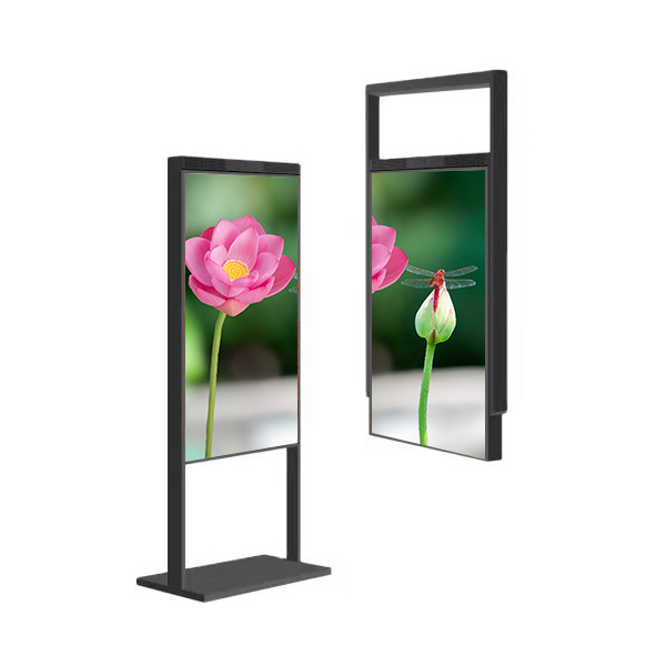 49"3000nits+700nits NO MOQ High Energy Efficiency Floor portrait kiosk Double Sided Window Display