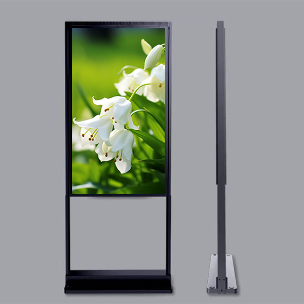 55"3000nits+700nits Manufacture Narrow Bezel Design Dual sided window displays Floor portrait kiosk