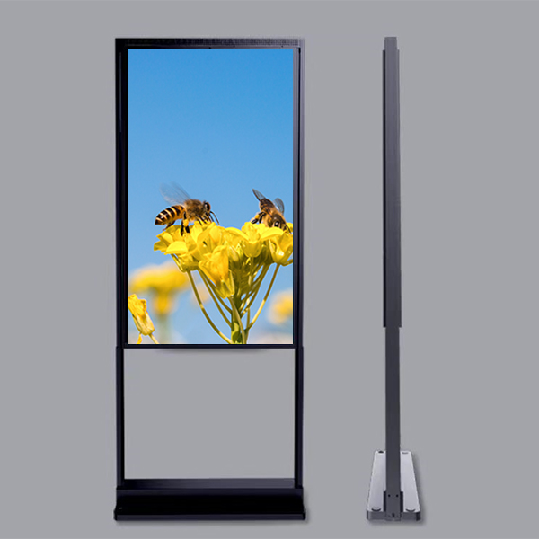 49"3000nits+700nits NO MOQ High Energy Efficiency Floor portrait kiosk Double Sided Window Display