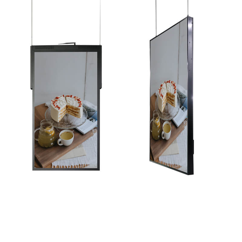 43"Good price Good performance high brightness Window Facing Hanging Screen