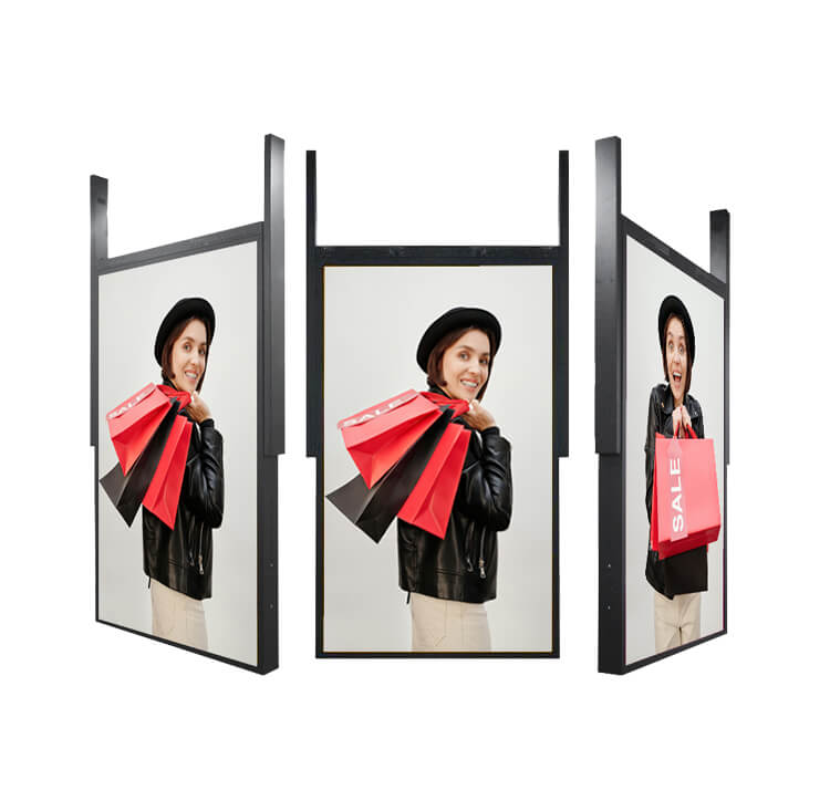 65"Manufacture High brightness double sided advertising screen