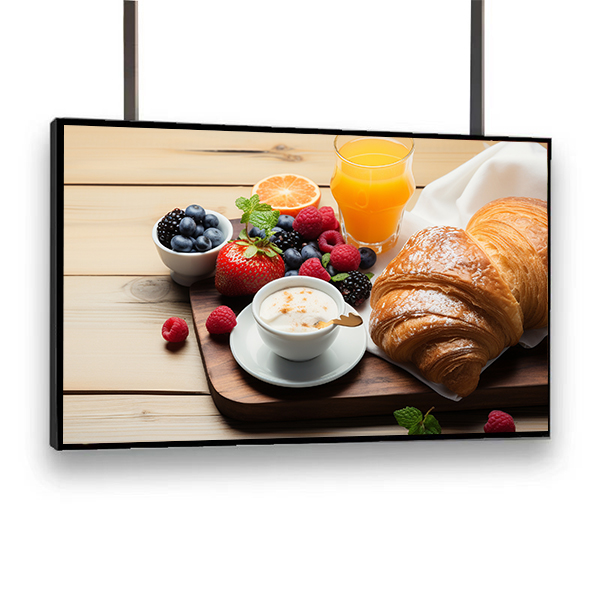 43"NO MOQ Digital menu board restaurant slim bezel Drive thru menu board